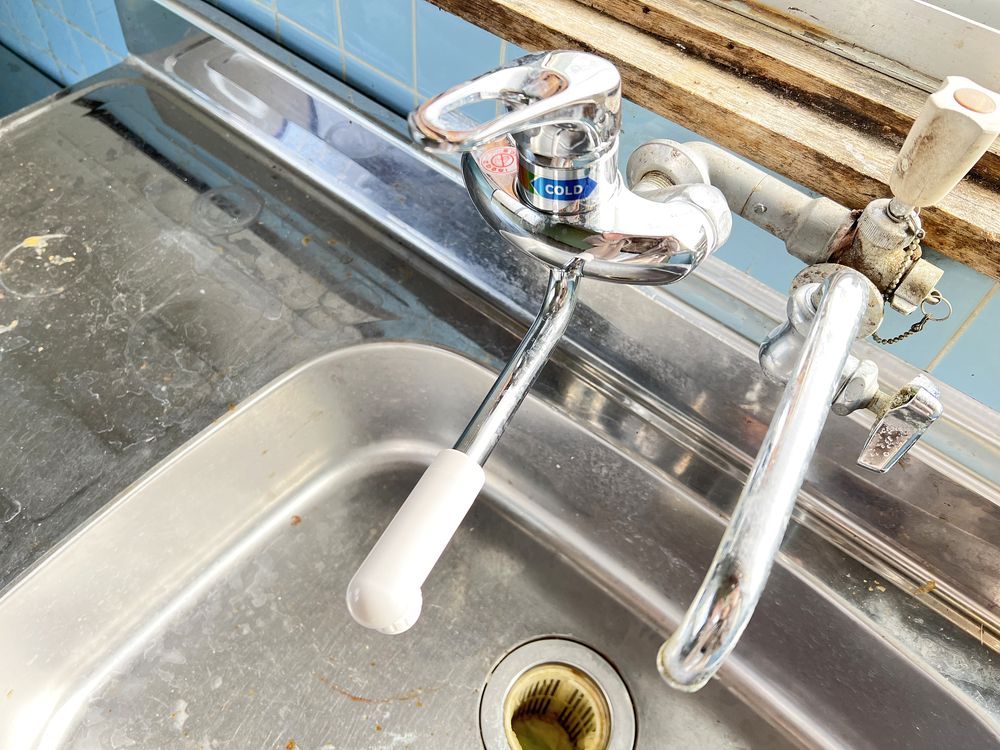 シングルレバー混合水栓 左右で簡単にお湯と水の調整ができます!